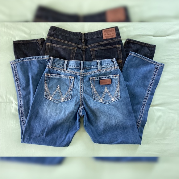 Wrangler Retro Bootcut + Buffalo David Bitton Men’s Jeans Bundle | Size 34 - Picture 1 of 16